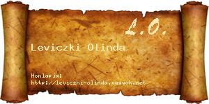 Leviczki Olinda névjegykártya